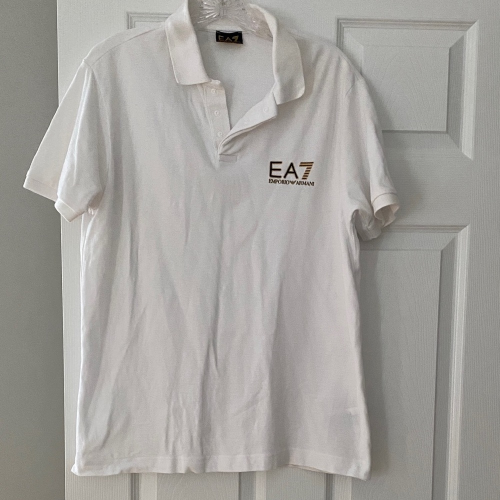 Emporio Armani Classic White Polo Shirt size M